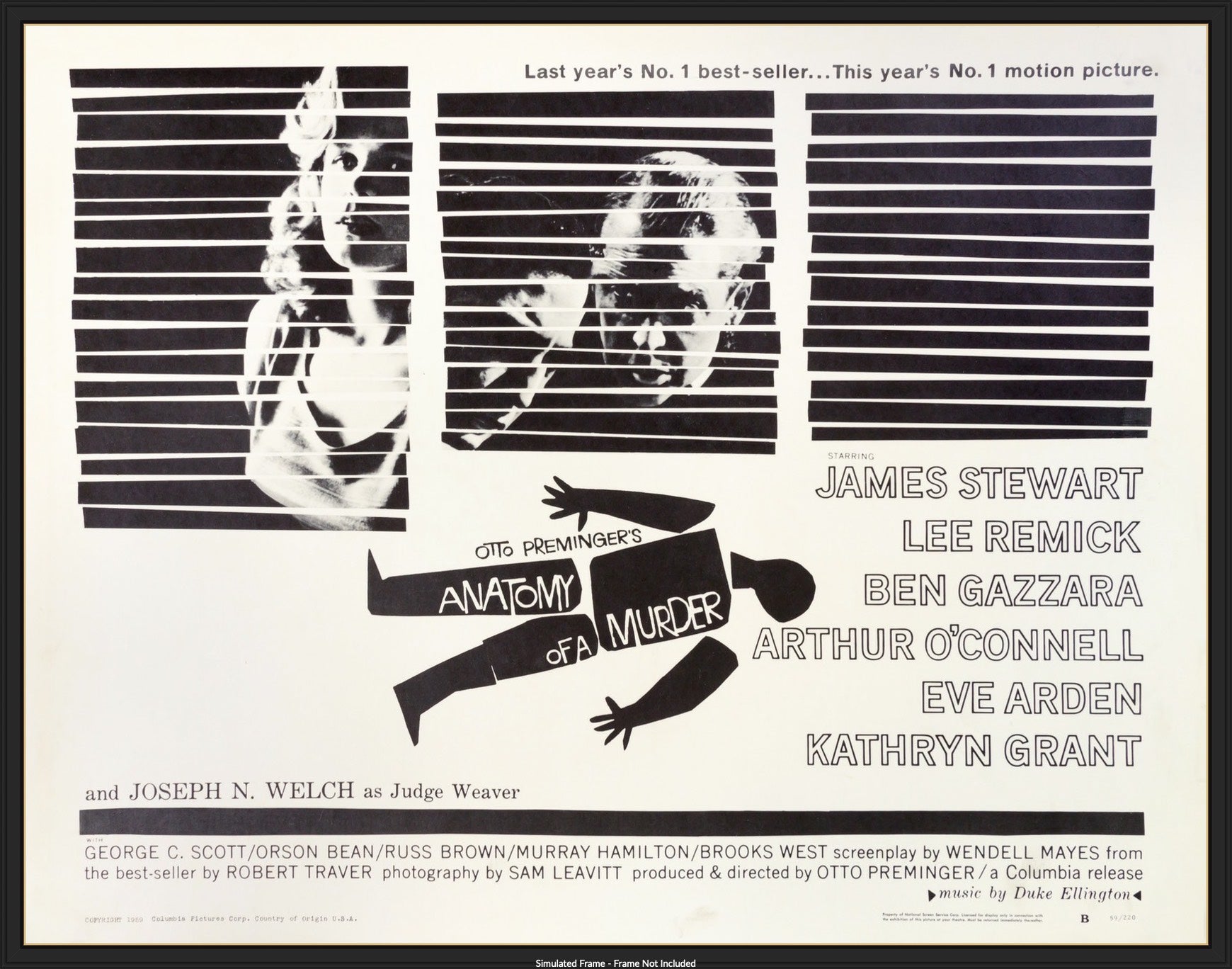 Anatomy of a Murder (1959) original movie poster for sale at Original Film Art