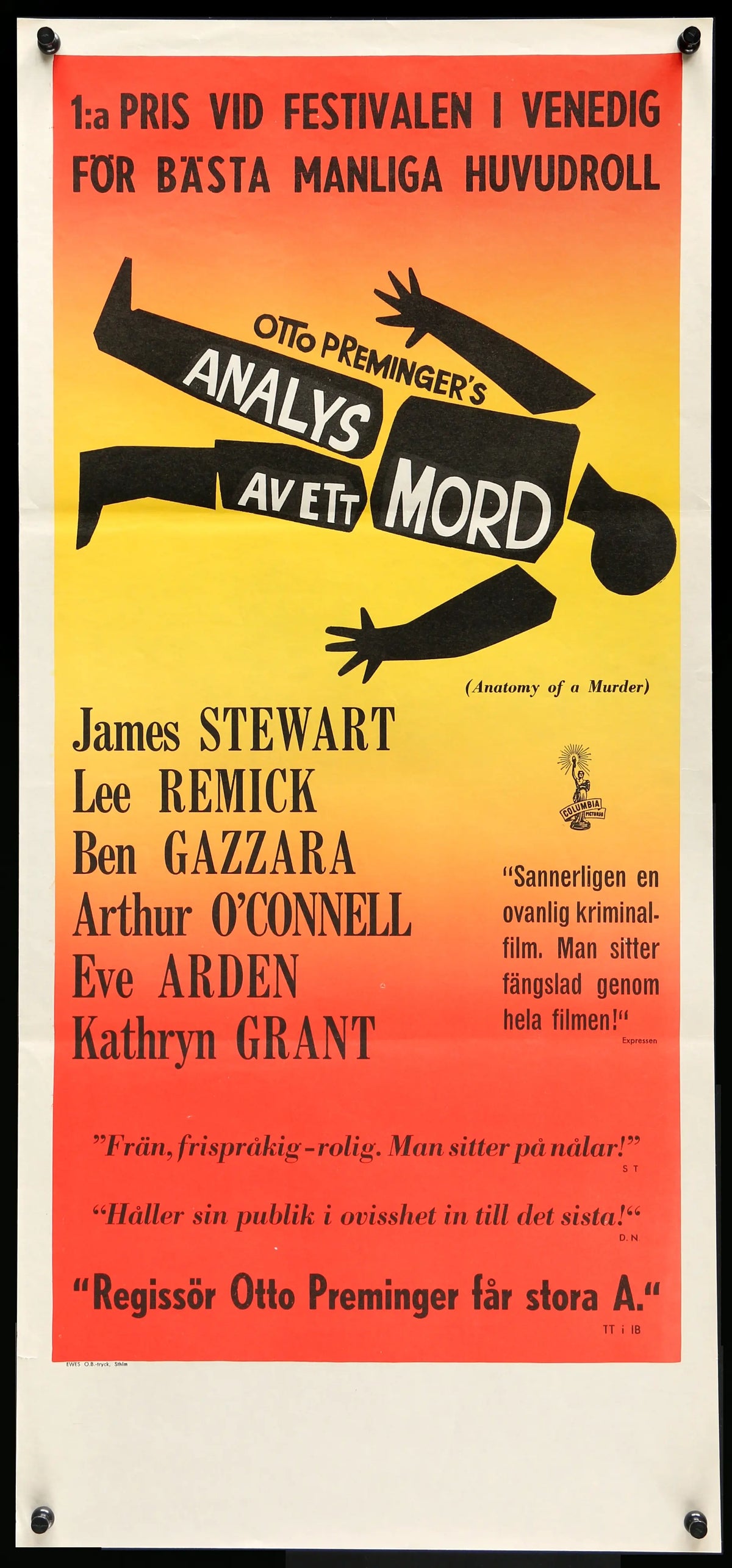 Anatomy of a Murder (1959) original movie poster for sale at Original Film Art - Vintage Movie Posters
