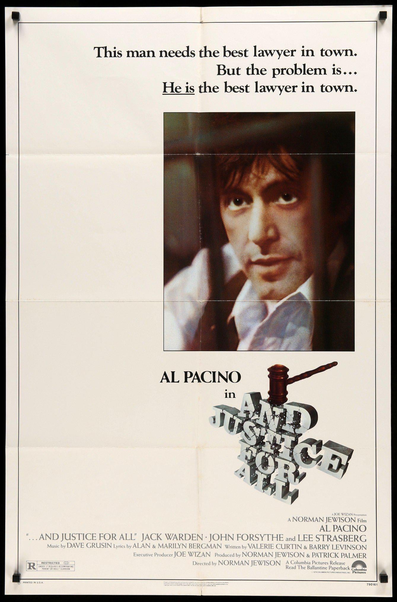And Justice For All (1979) original movie poster for sale at Original Film Art