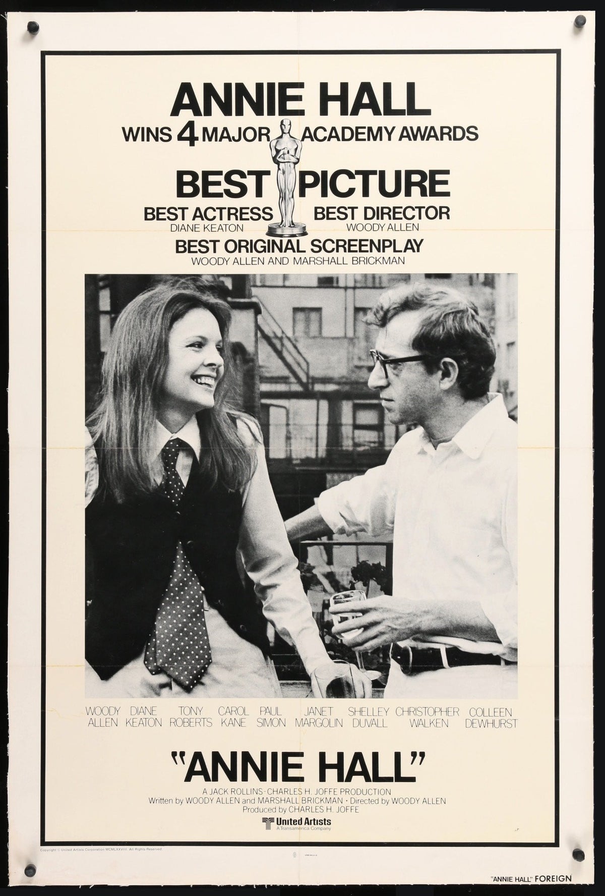 Annie Hall (1977) original movie poster for sale at Original Film Art