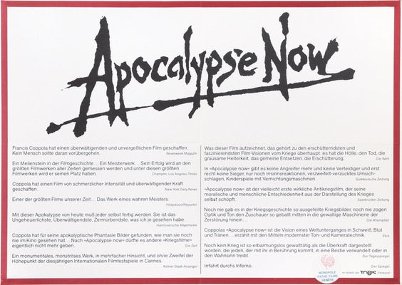 Apocalypse Now (1979) original movie poster for sale at Original Film Art - Vintage Movie Posters