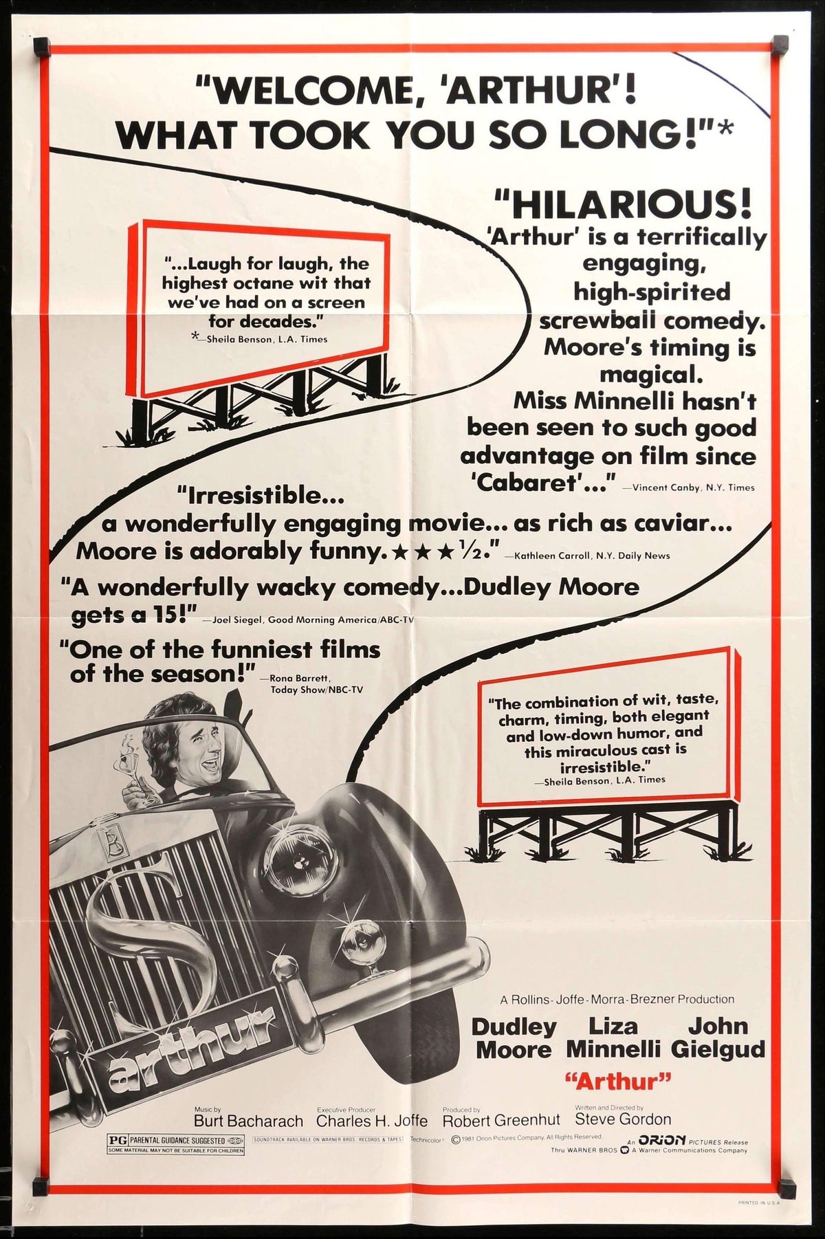 Arthur (1981) original movie poster for sale at Original Film Art - Vintage Movie Posters