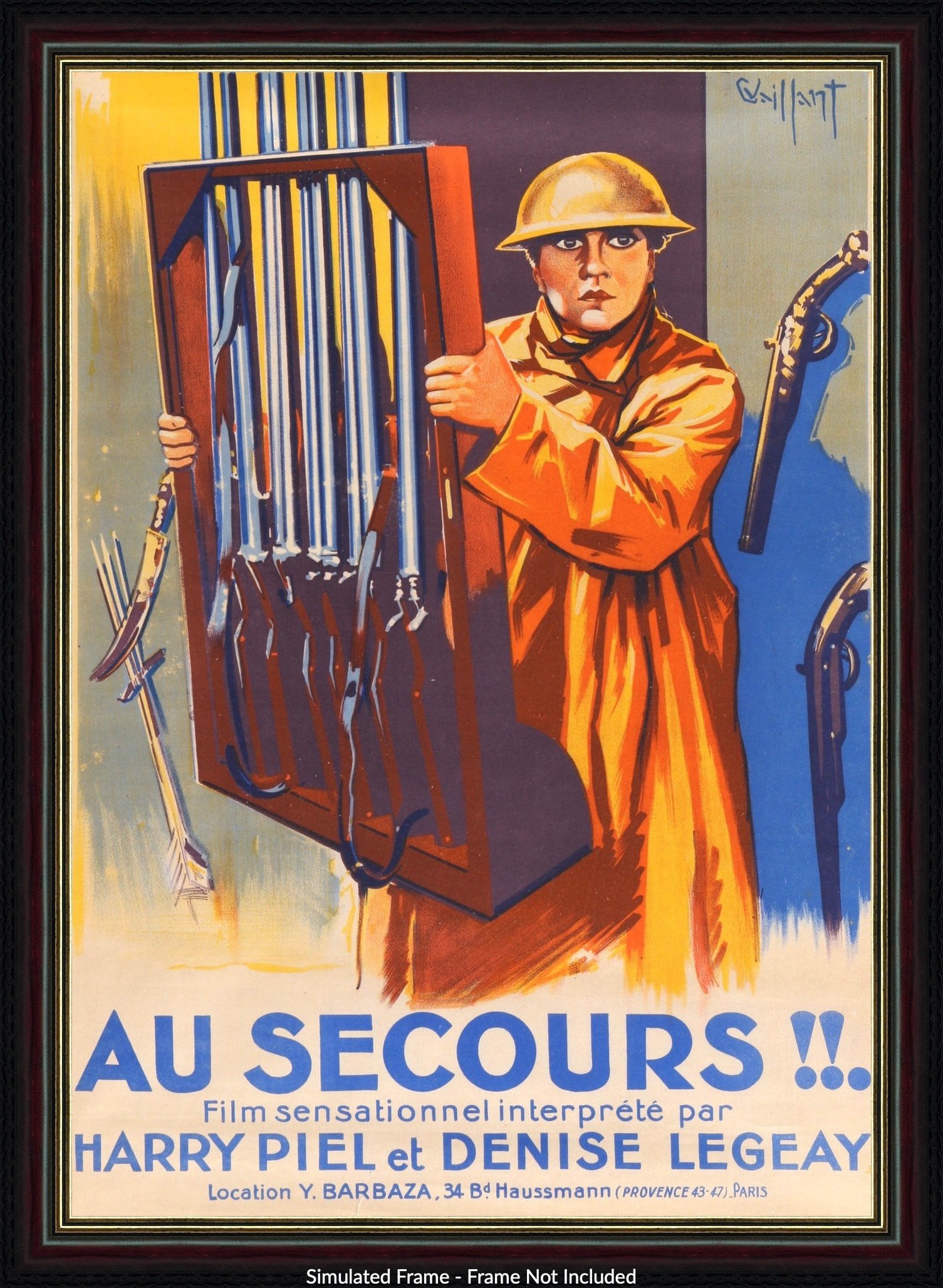 Au Secours (1925) original movie poster for sale at Original Film Art - Vintage Movie Posters