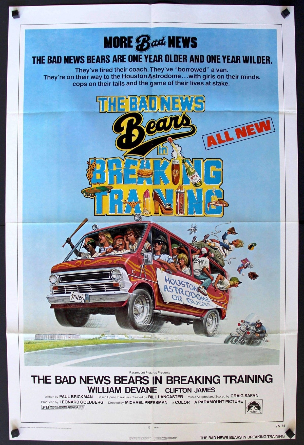 Bad News Bears in Breaking Training (1977) original movie poster for sale at Original Film Art