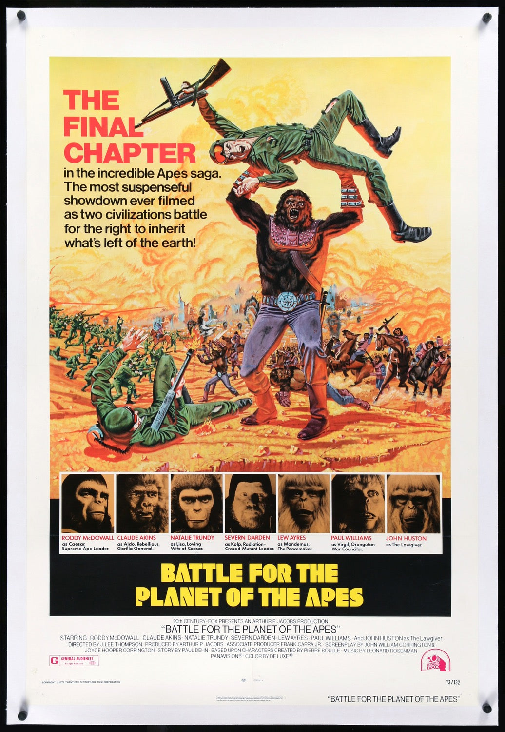 Battle For the Planet of the Apes (1973) original movie poster for sale at Original Film Art - Vintage Movie Posters