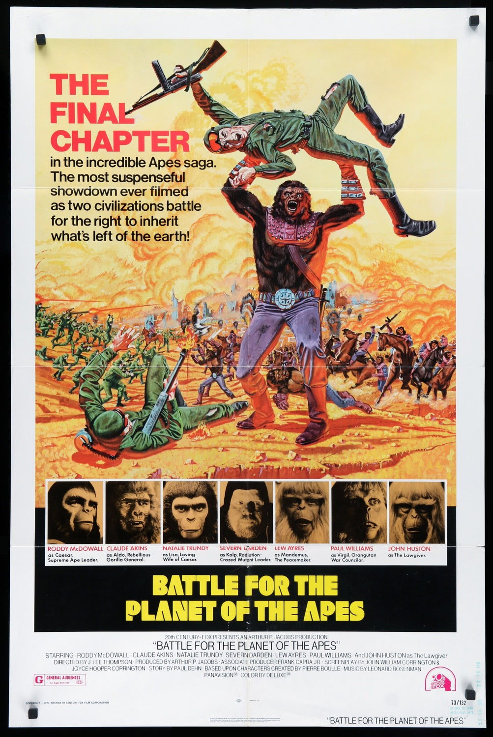Battle For the Planet of the Apes (1973) original movie poster for sale at Original Film Art - Vintage Movie Posters