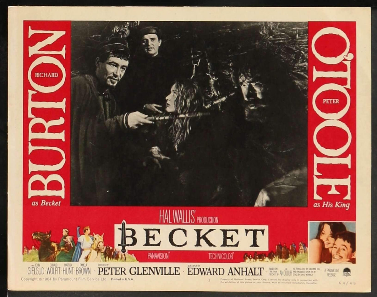 Becket (1964) Lobby Card original movie poster for sale at Original Film Art - Vintage Movie Posters