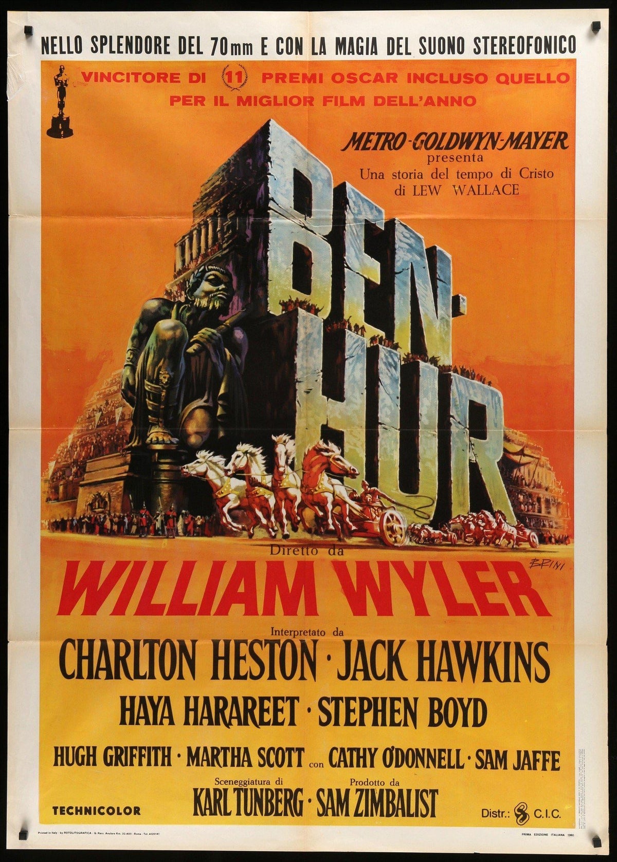 Ben Hur (1959) original movie poster for sale at Original Film Art - Vintage Movie Posters