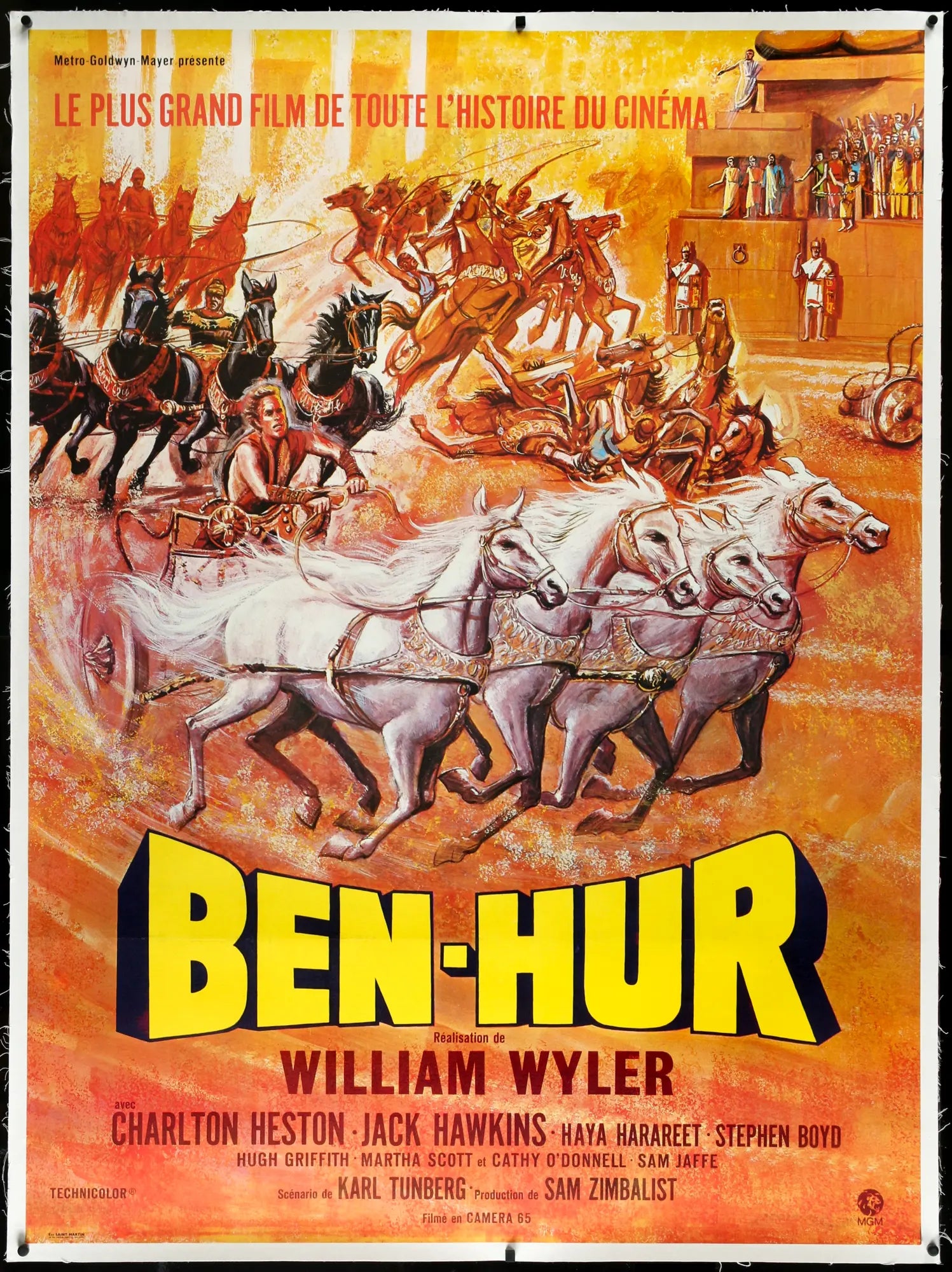Hur Ben Hur (1959) Original French Grande Movie Poster - Original Film Art ...