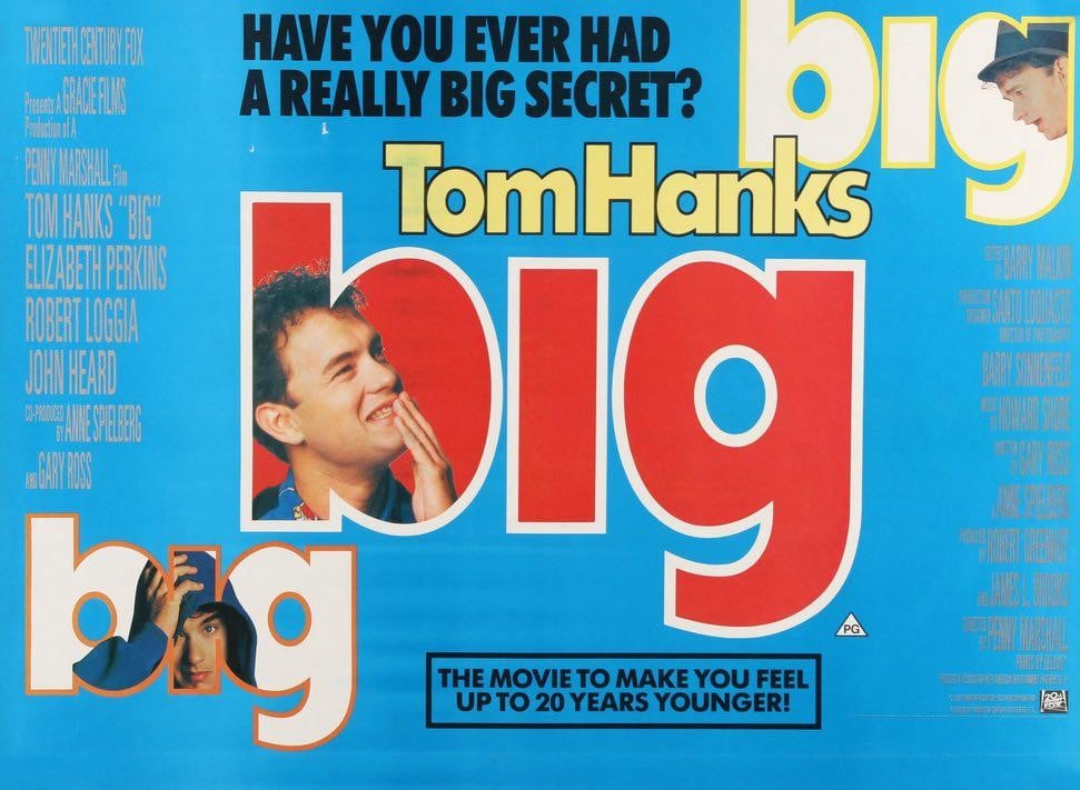 Big (1988) original movie poster for sale at Original Film Art - Vintage Movie Posters