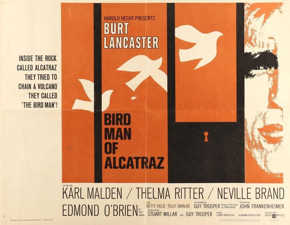 Birdman of Alcatraz (1962) original movie poster for sale at Original Film Art - Vintage Movie Posters