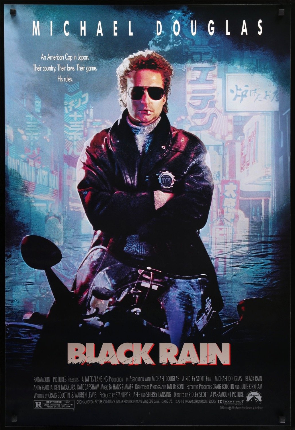 Black Rain (1989) original movie poster for sale at Original Film Art - Vintage Movie Posters