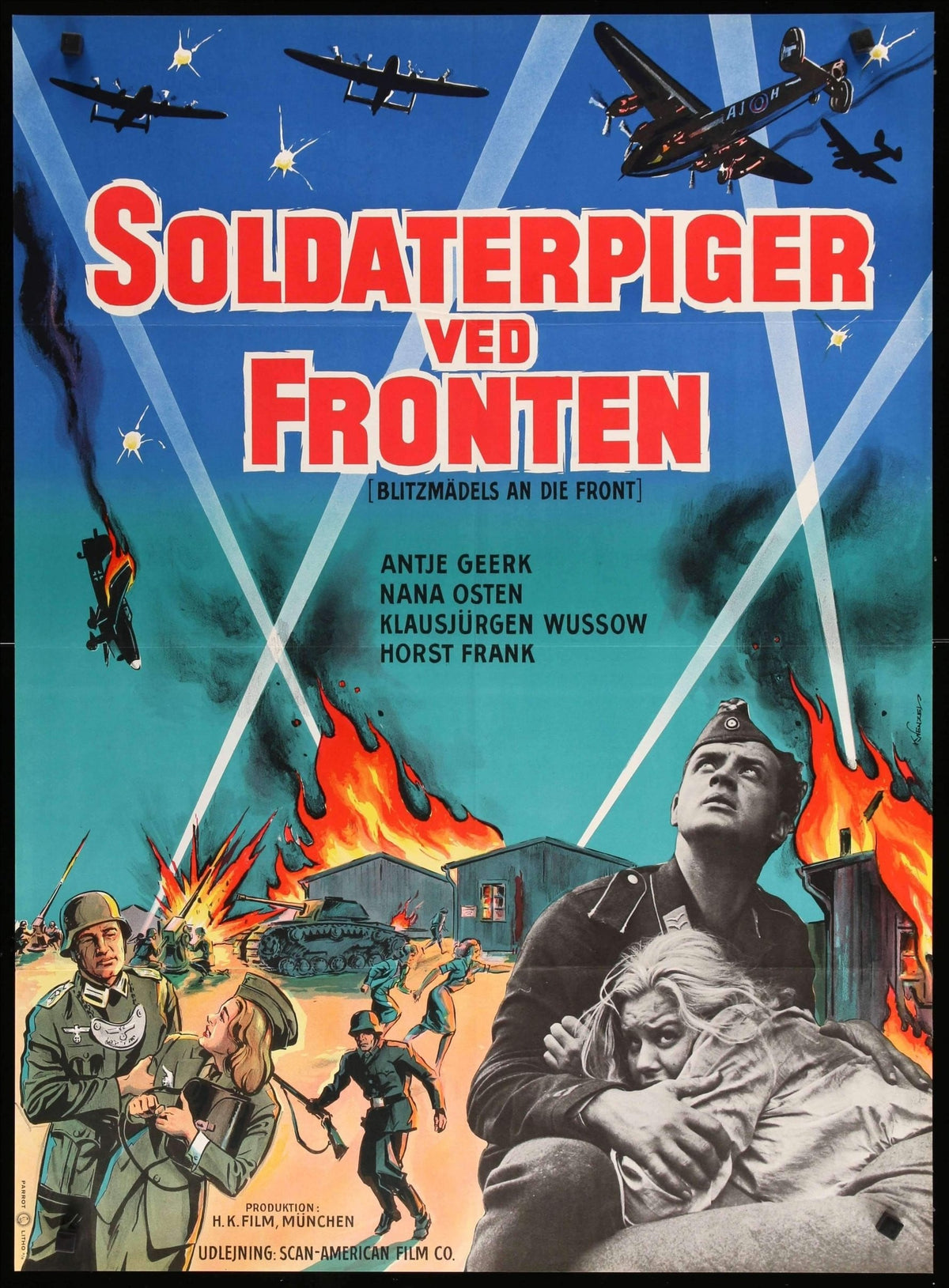 Blitzmadels an Die Front (1958) original movie poster for sale at Original Film Art - Vintage Movie Posters