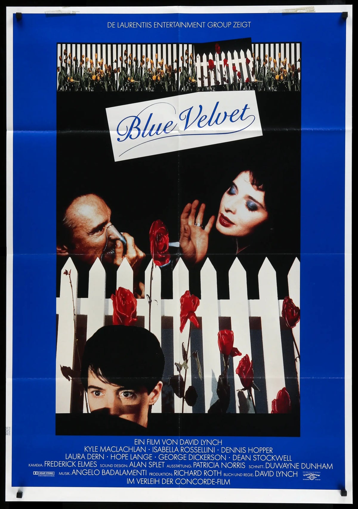 Blue Velvet (1986) original movie poster for sale at Original Film Art - Vintage Movie Posters
