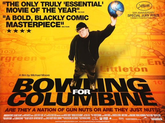 Bowling for Columbine (2002) original movie poster for sale at Original Film Art - Vintage Movie Posters