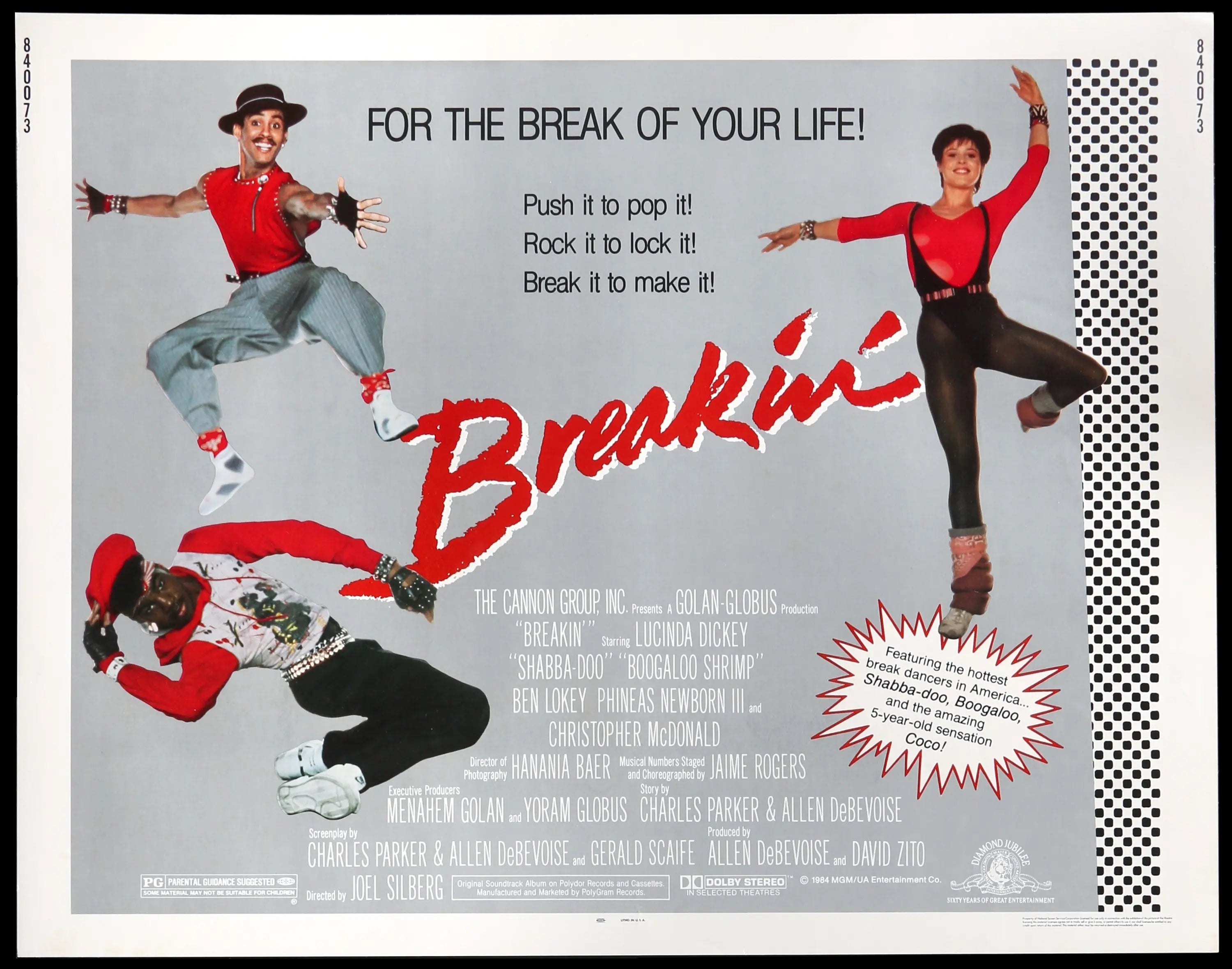 Breakin 1984 Original Half Sheet Movie Poster Original Film Art Breakin 1984 Original Half Sheet Movie Poster Original Film Art