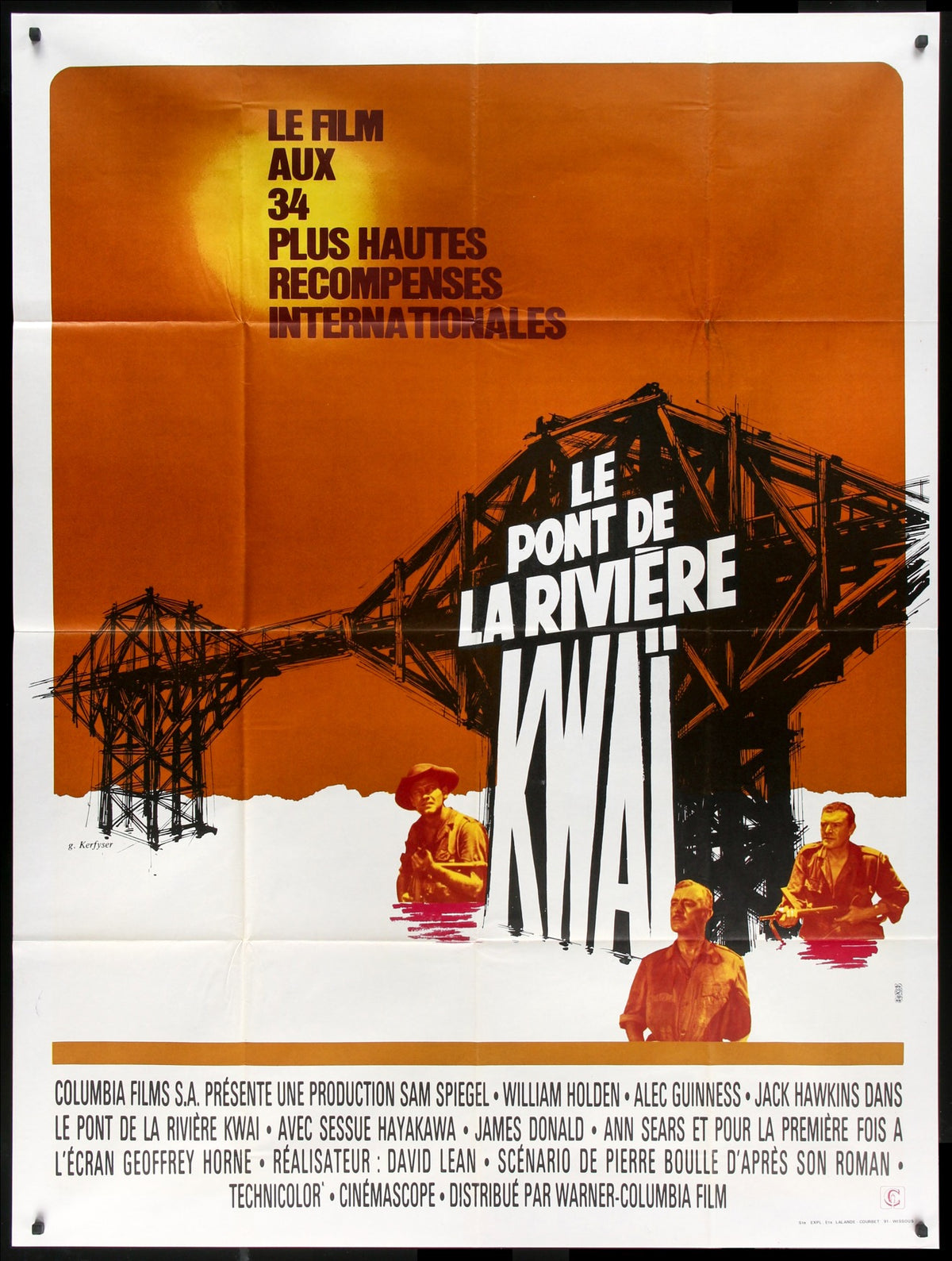 Bridge on the River Kwai (1958) original movie poster for sale at Original Film Art - Vintage Movie Posters