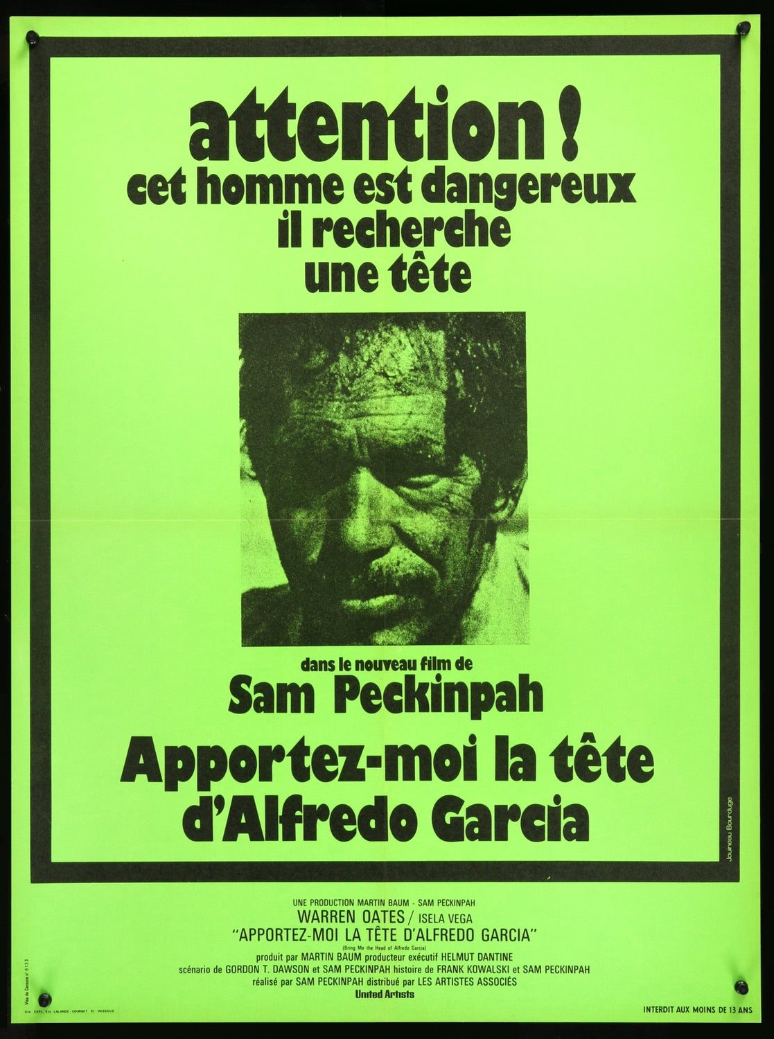 Bring Me the Head of Alfredo Garcia (1974) original movie poster for sale at Original Film Art - Vintage Movie Posters