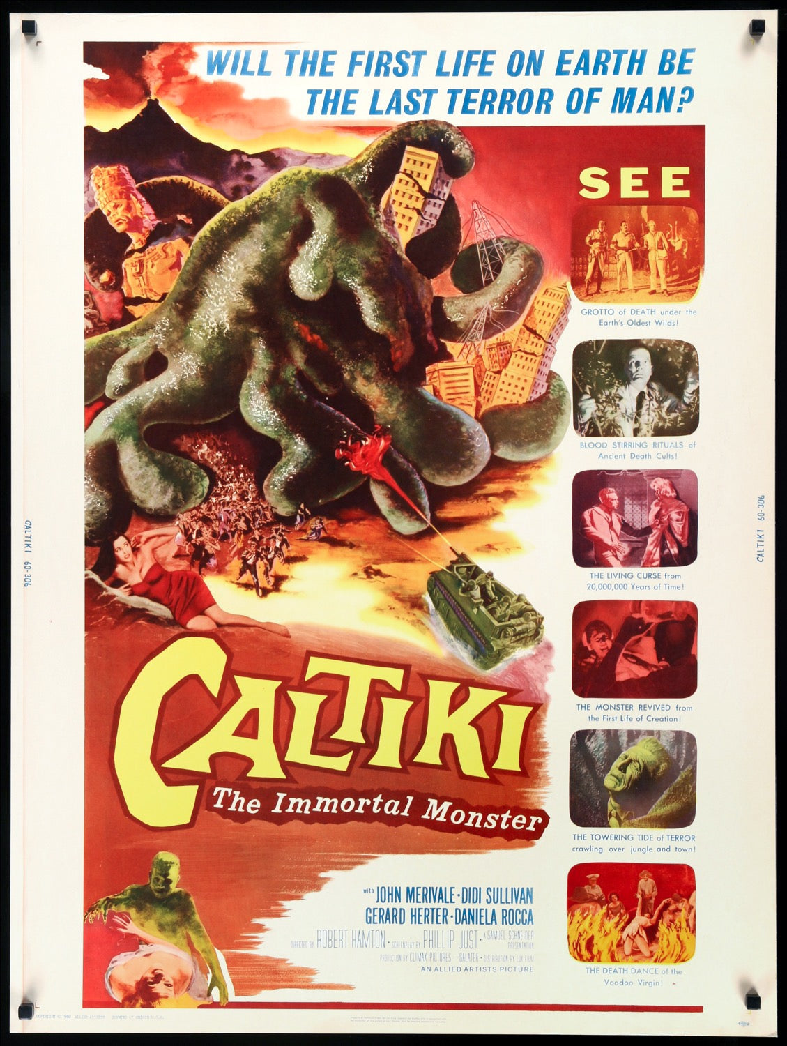 Caltiki, The Immortal Monster (1959) original movie poster for sale at Original Film Art - Vintage Movie Posters