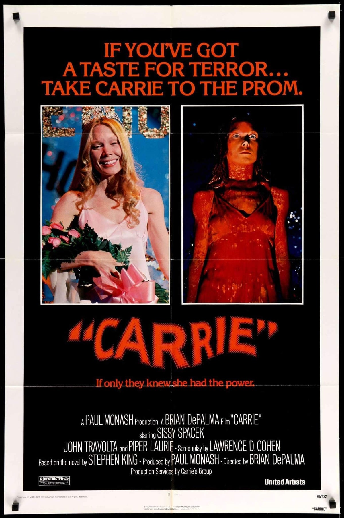 Carrie (1976) original movie poster for sale at Original Film Art - Vintage Movie Posters