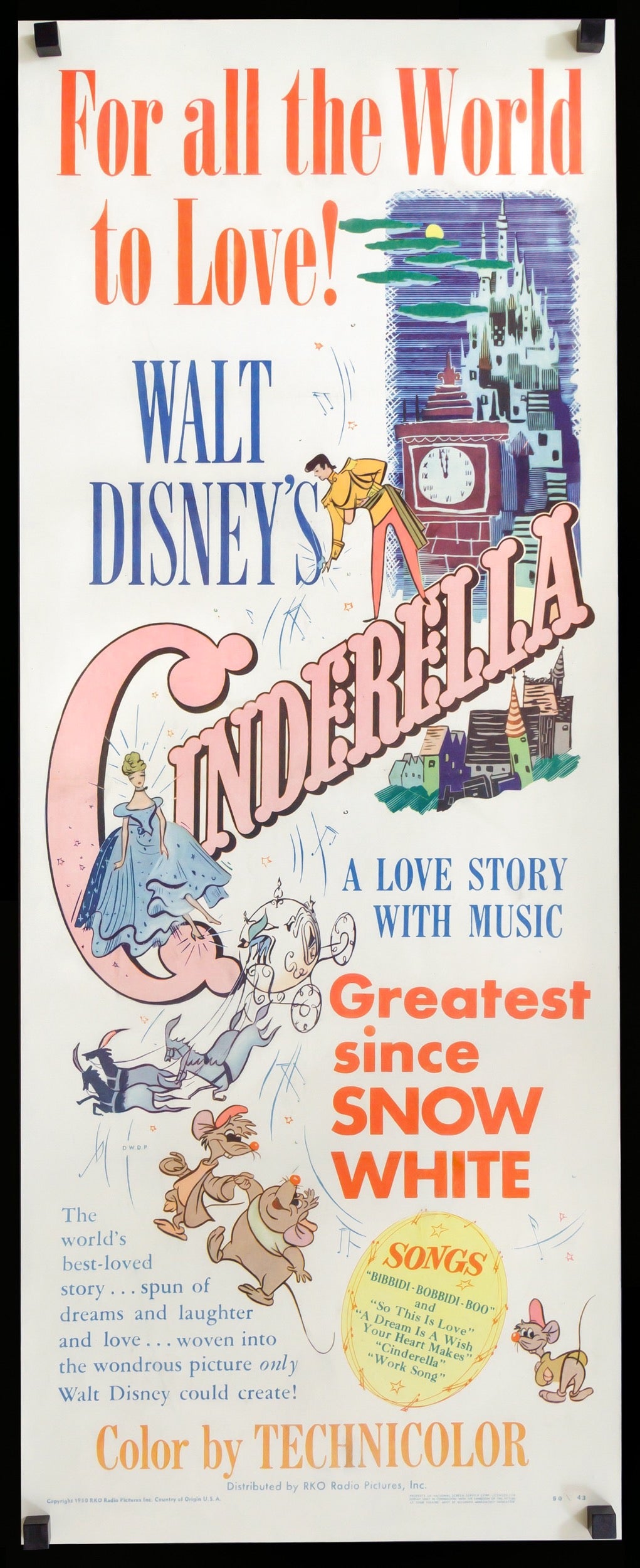 Cinderella (1950) original movie poster for sale at Original Film Art - Vintage Movie Posters