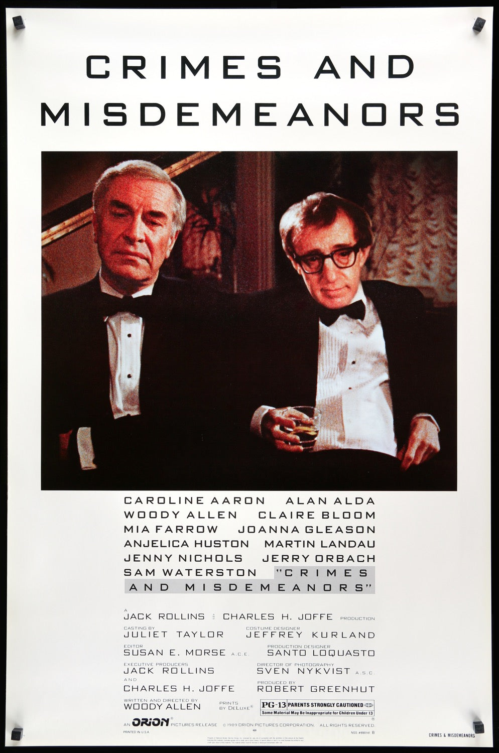 Crimes and Misdemeanors (1989) original movie poster for sale at Original Film Art - Vintage Movie Posters