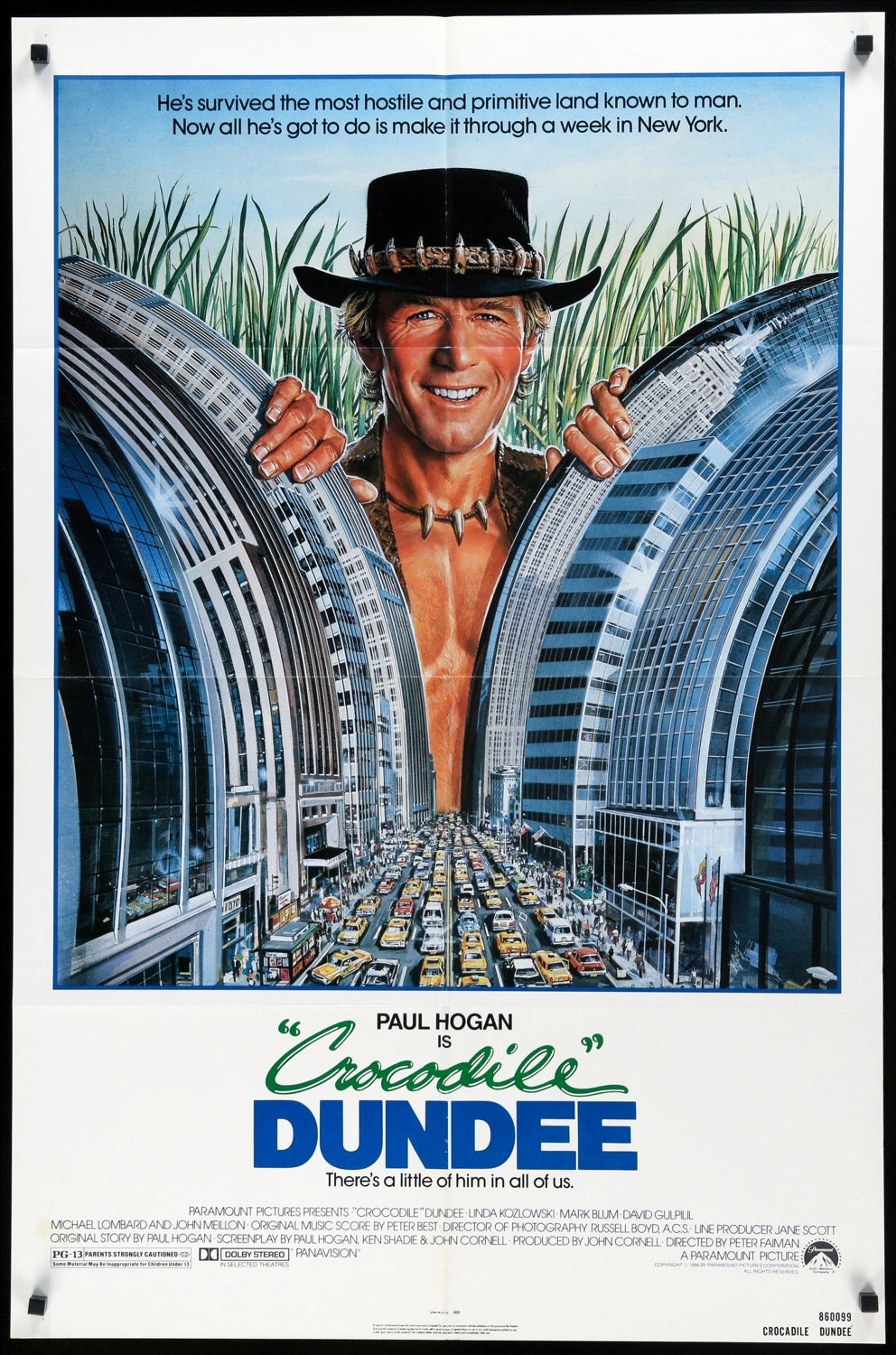 Crocodile Dundee (1986) original movie poster for sale at Original Film Art - Vintage Movie Posters
