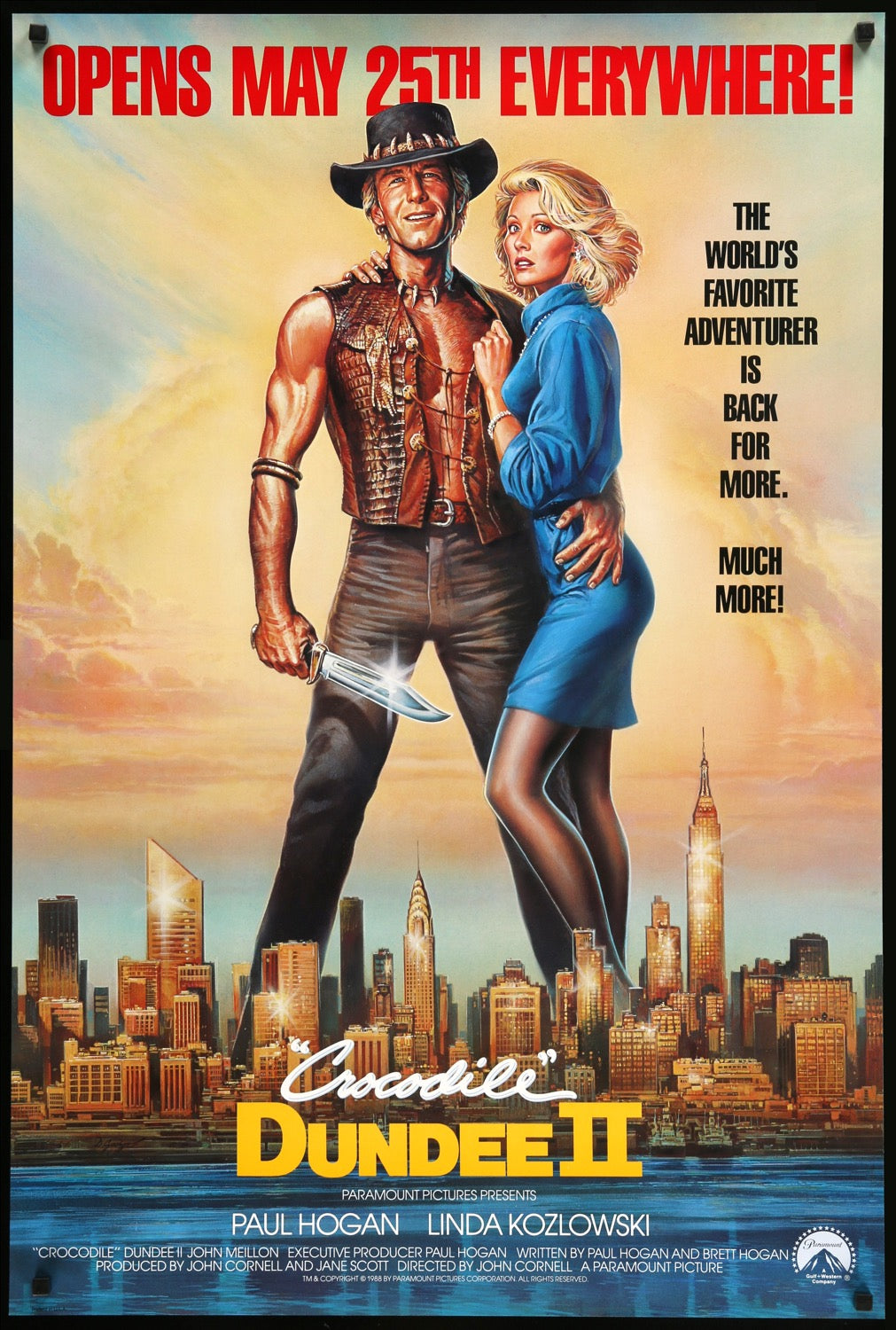 Crocodile Dundee 2 (1988) original movie poster for sale at Original Film Art - Vintage Movie Posters