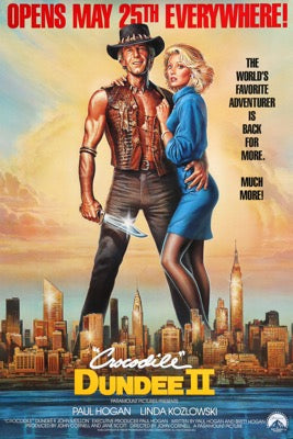 Crocodile Dundee 2 (1988) original movie poster for sale at Original Film Art - Vintage Movie Posters