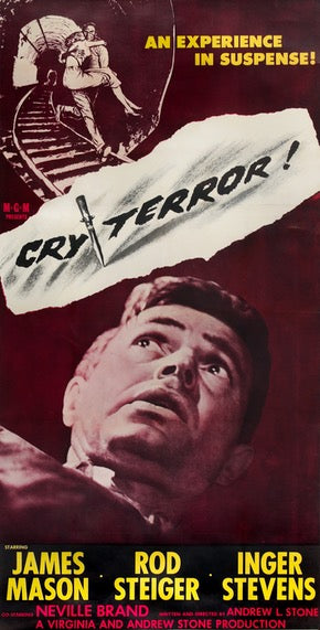 Cry Terror! (1958) original movie poster for sale at Original Film Art - Vintage Movie Posters