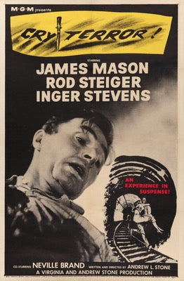 Cry Terror! (1958) original movie poster for sale at Original Film Art - Vintage Movie Posters