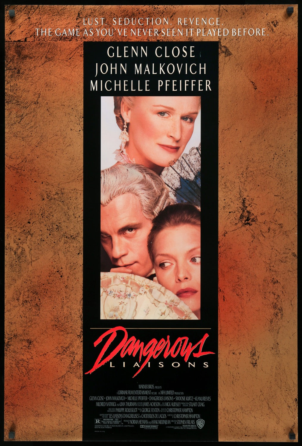 Dangerous Liaisons (1988) original movie poster for sale at Original Film Art - Vintage Movie Posters