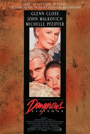 Dangerous Liaisons (1988) original movie poster for sale at Original Film Art - Vintage Movie Posters