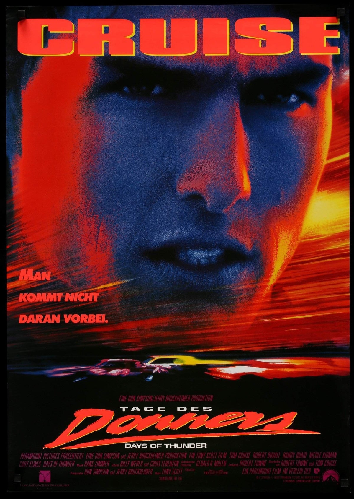 Days of Thunder (1990) original movie poster for sale at Original Film Art