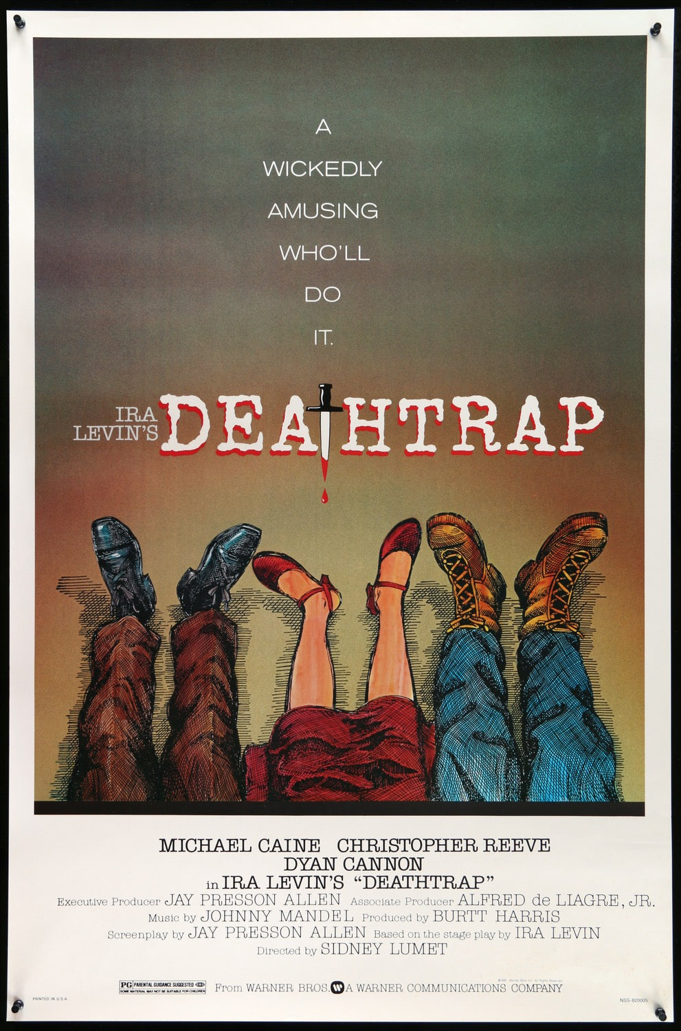 Deathtrap (1982) original movie poster for sale at Original Film Art - Vintage Movie Posters
