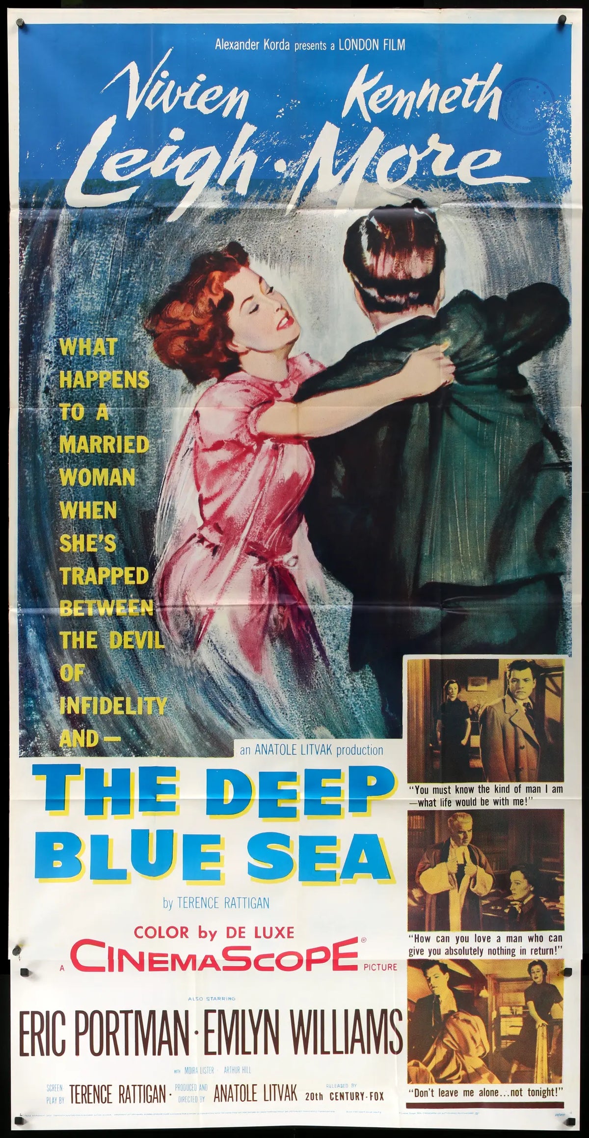 Deep Blue Sea (1955) original movie poster for sale at Original Film Art - Vintage Movie Posters