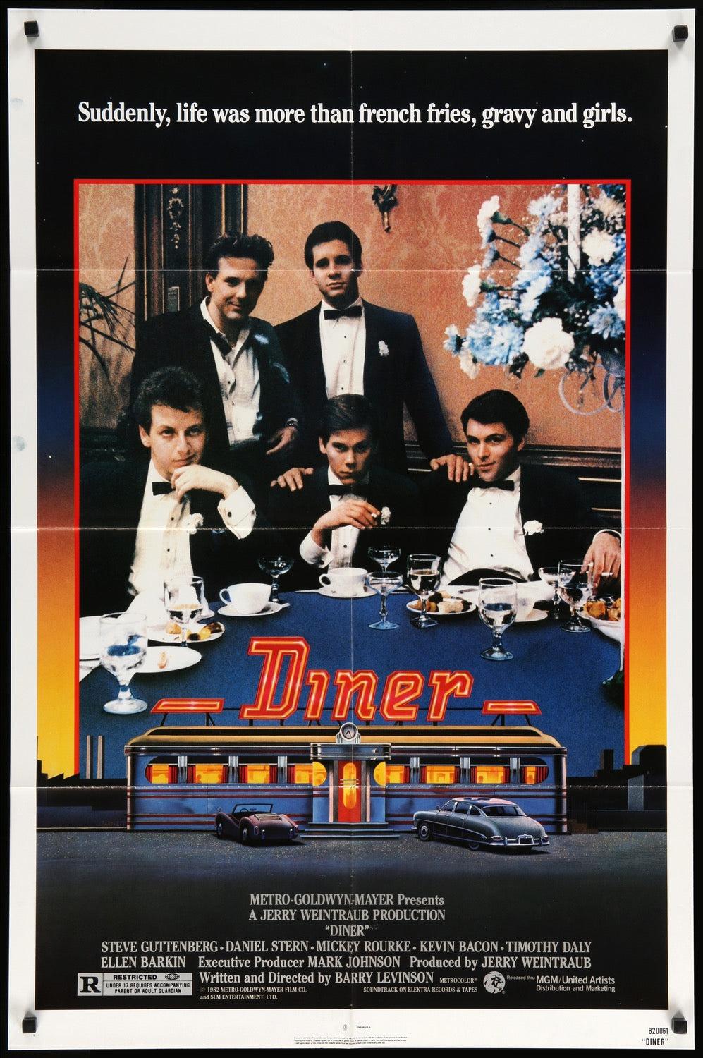 Diner (1982) original movie poster for sale at Original Film Art - Vintage Movie Posters