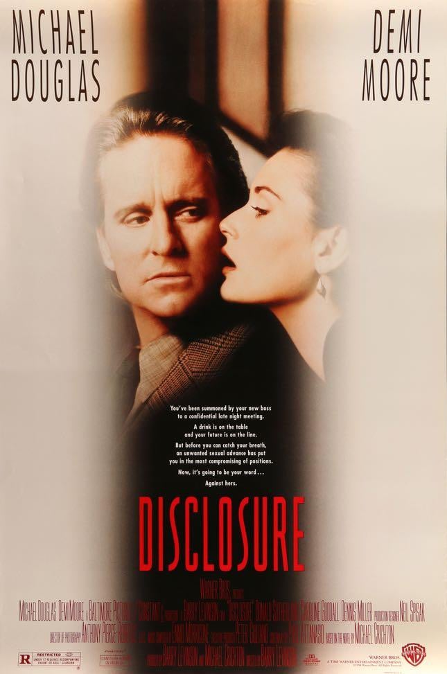 Disclosure (1994) original movie poster for sale at Original Film Art - Vintage Movie Posters