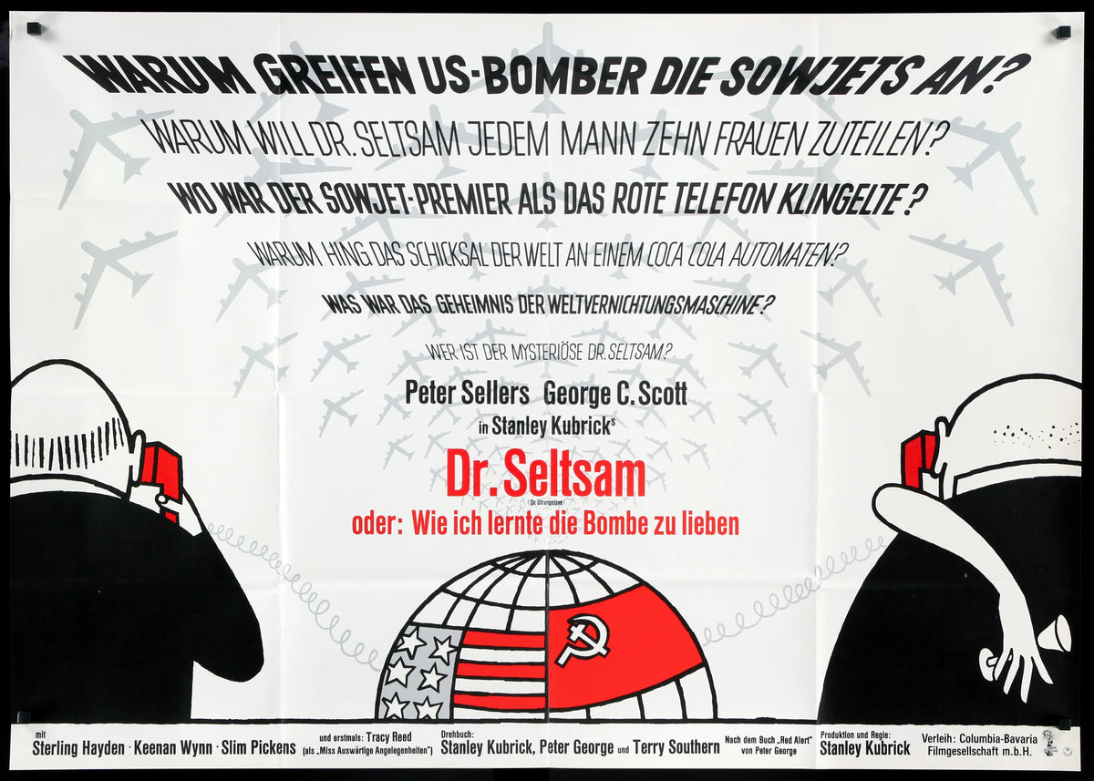 Dr. Strangelove or: How I Learned to Stop Worrying and Love the Bomb (1964) original movie poster for sale at Original Film Art