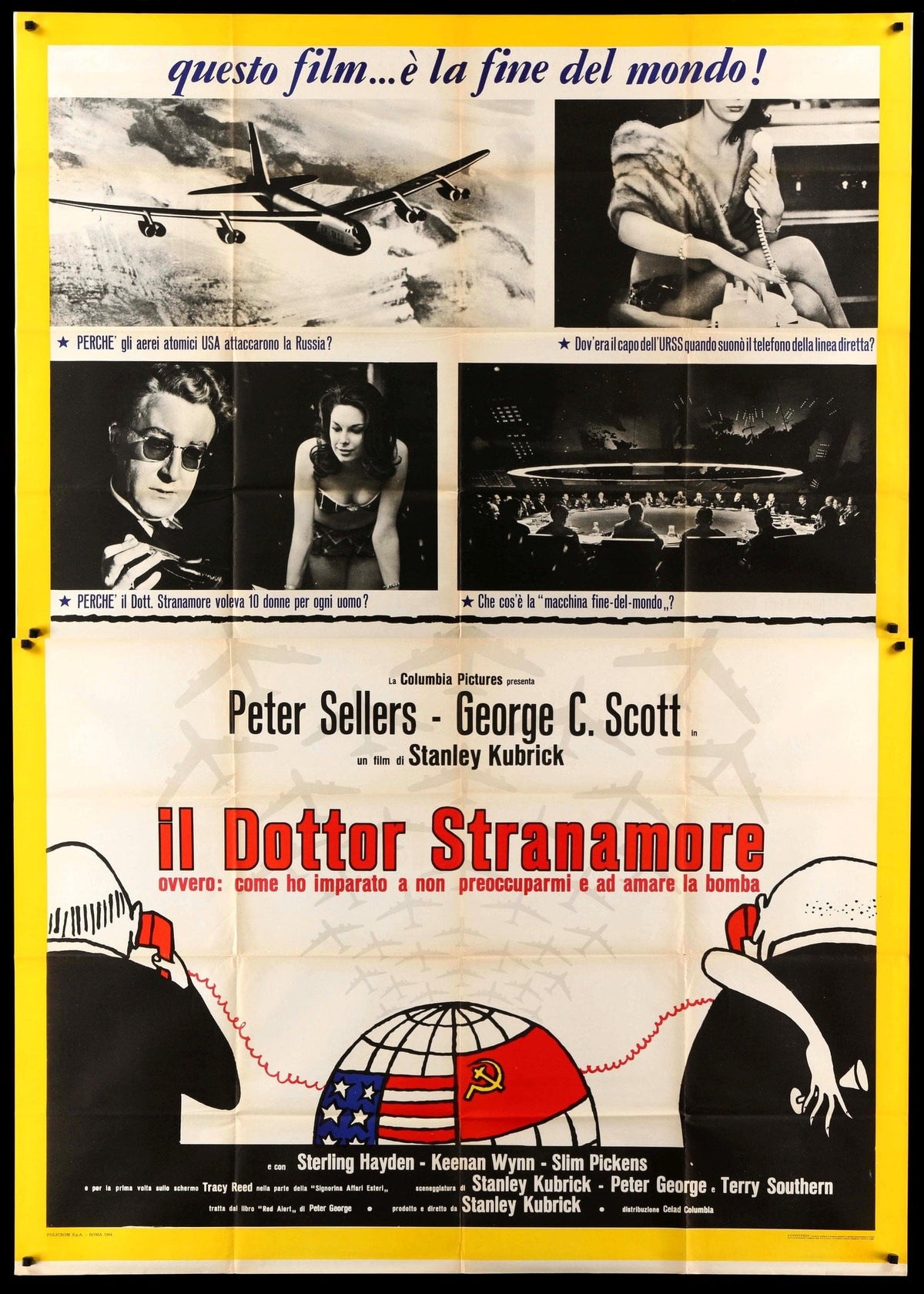 Dr. Strangelove or: How I Learned to Stop Worrying and Love the Bomb (1964) original movie poster for sale at Original Film Art - Vintage Movie Posters