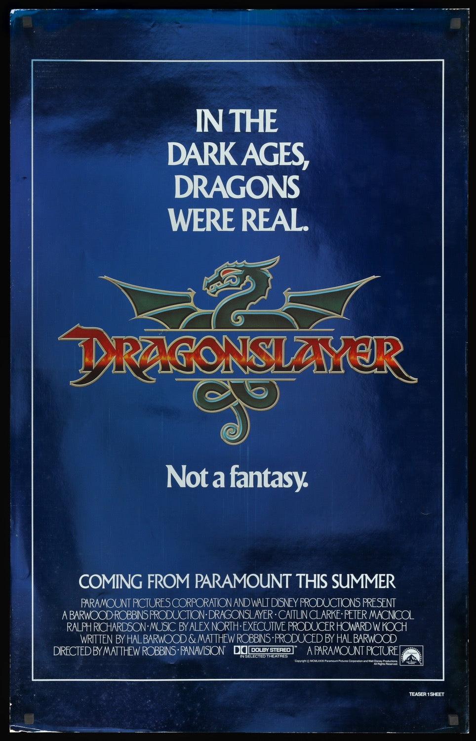 Dragonslayer (1981) original movie poster for sale at Original Film Art - Vintage Movie Posters