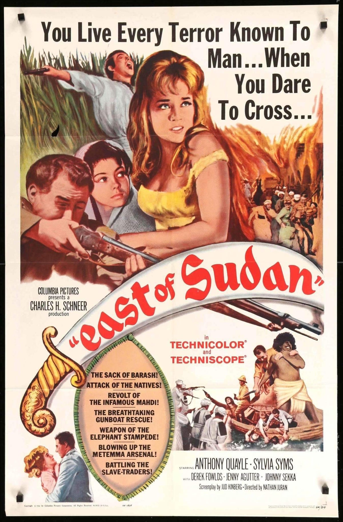 East of Sudan (1964) original movie poster for sale at Original Film Art