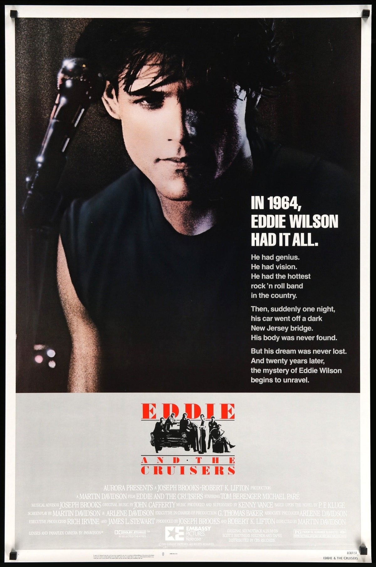 Eddie and the Cruisers (1983) original movie poster for sale at Original Film Art