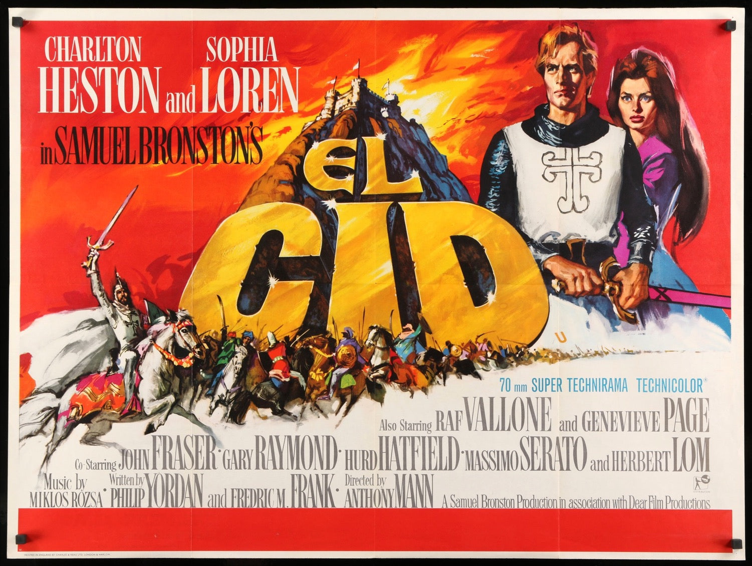 El Cid (1961) original movie poster for sale at Original Film Art - Vintage Movie Posters