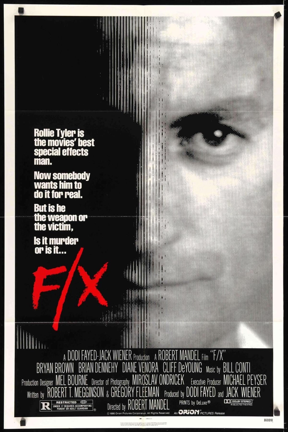 F/X (1986) original movie poster for sale at Original Film Art