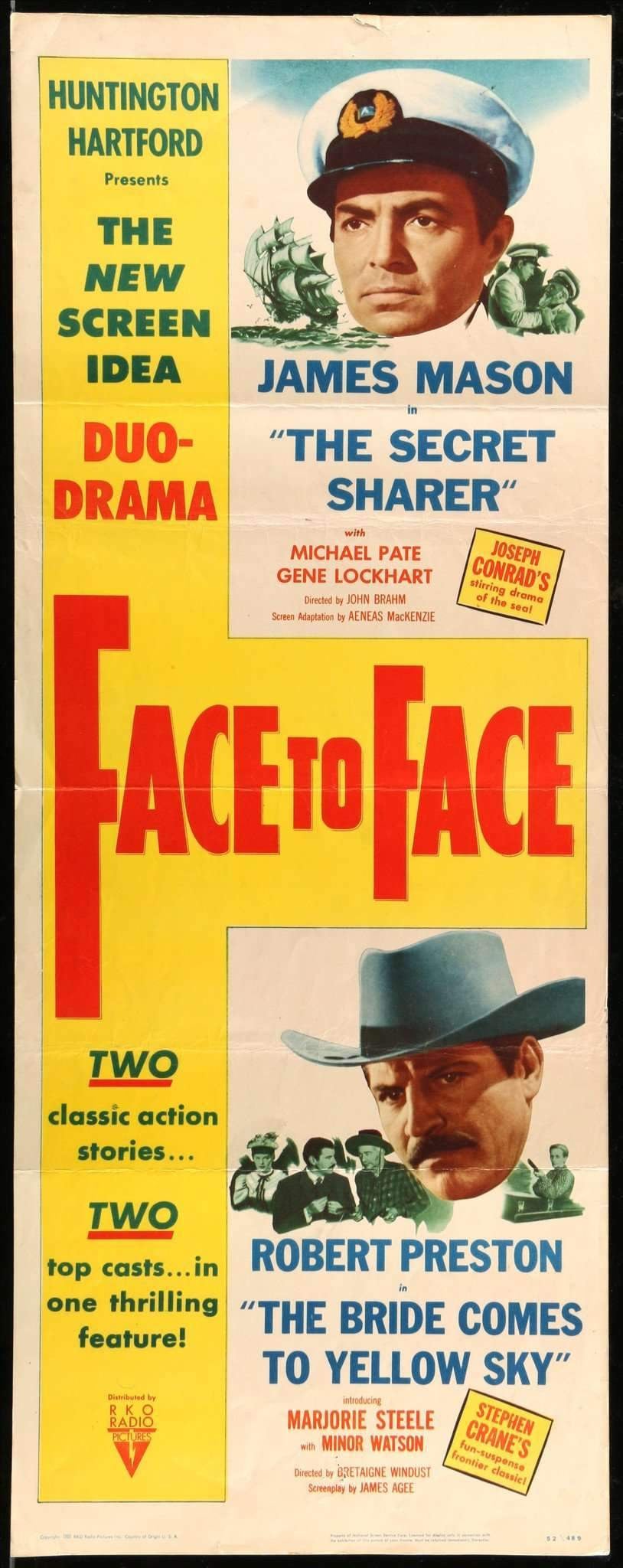 Face to Face (1952) original movie poster for sale at Original Film Art - Vintage Movie Posters