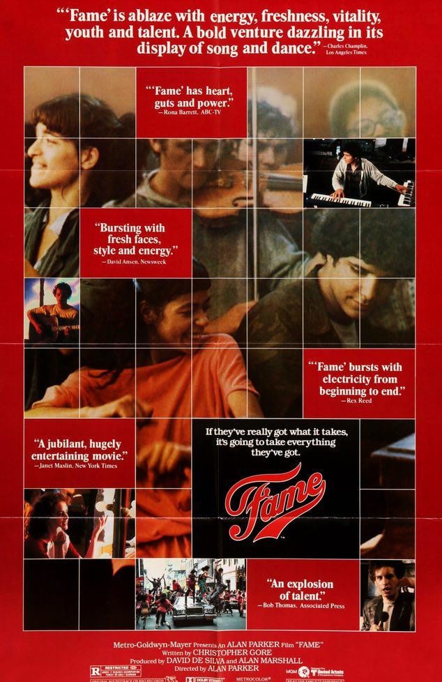 Fame (1980) original movie poster for sale at Original Film Art - Vintage Movie Posters