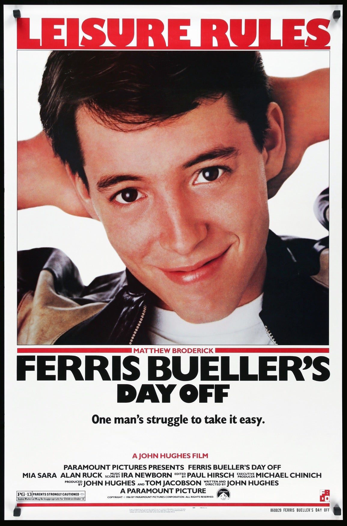 Ferris Bueller&#39;s Day Off (1986) original movie poster for sale at Original Film Art