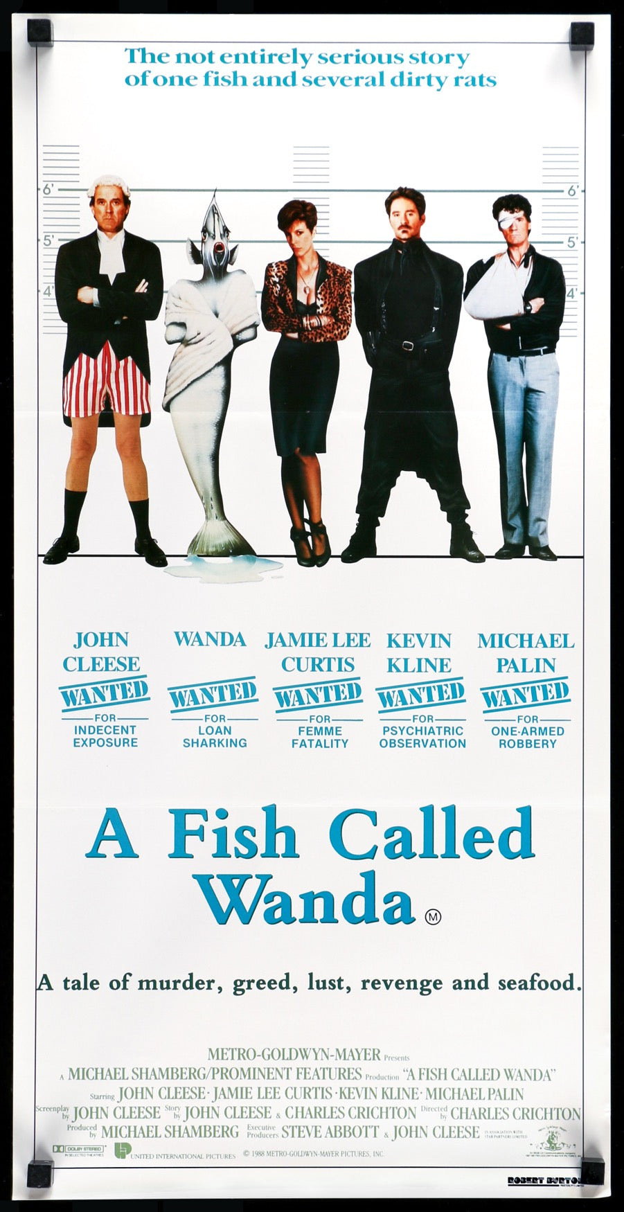 Fish Called Wanda (1988) original movie poster for sale at Original Film Art - Vintage Movie Posters