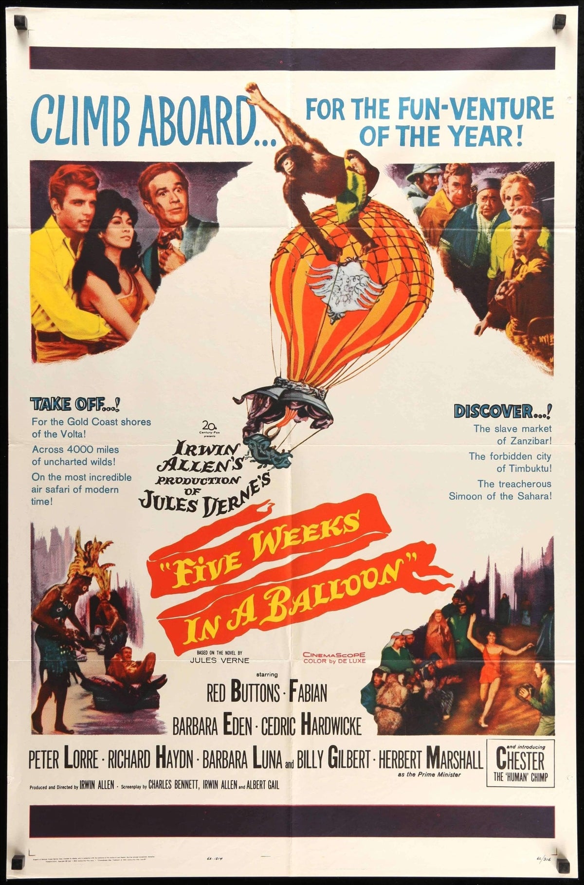 Five Weeks in a Balloon (1962) original movie poster for sale at Original Film Art - Vintage Movie Posters